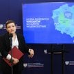 Obecna minister kultury Marta Cienkowska podczas konferencji dotyczącej wyników naboru wniosków do K