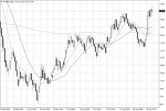 Notowania cukru w USA – dane dzienne