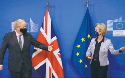 Premier Boris Johnson i szefowa KE Ursula von der Leyen