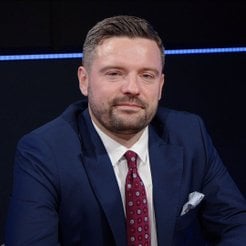 Gościem Przemysława Tychmanowicza w Parkiet TV był Konrad Ryczko, analityk DM BOŚ. Fot. mat. prasowe