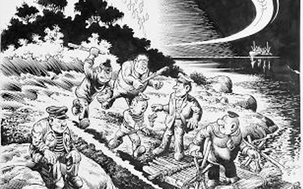 Okładka przygód z Kajkiem i Kokoszem „Zwariowana Wyspa cz. II” Janusza Christy z ok. 1967 r.; cena w