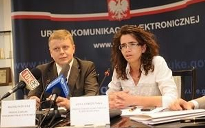 Anna Streżyńska, szefowa UKE i Maciej Witucki, prezes TP