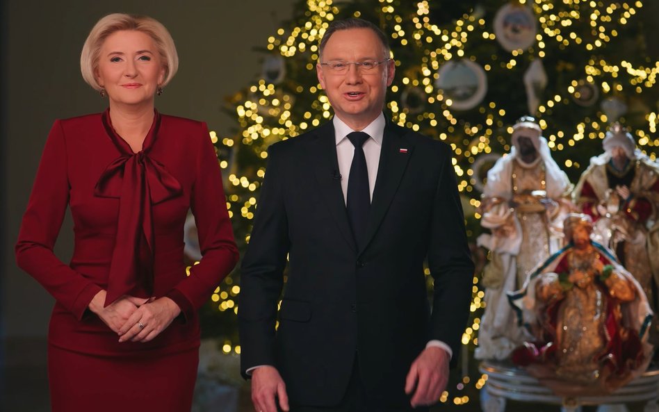 Prezydent Andrzej Duda wraz z małżonką, Agatą Kornhauser–Dudą