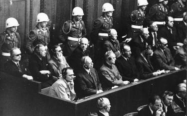 Hans Frank na ławie oskarżonych w Norymberdze