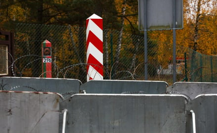 Granica polsko-białoruska w okolicy przejścia granicznego Połowce-Pieszczatka