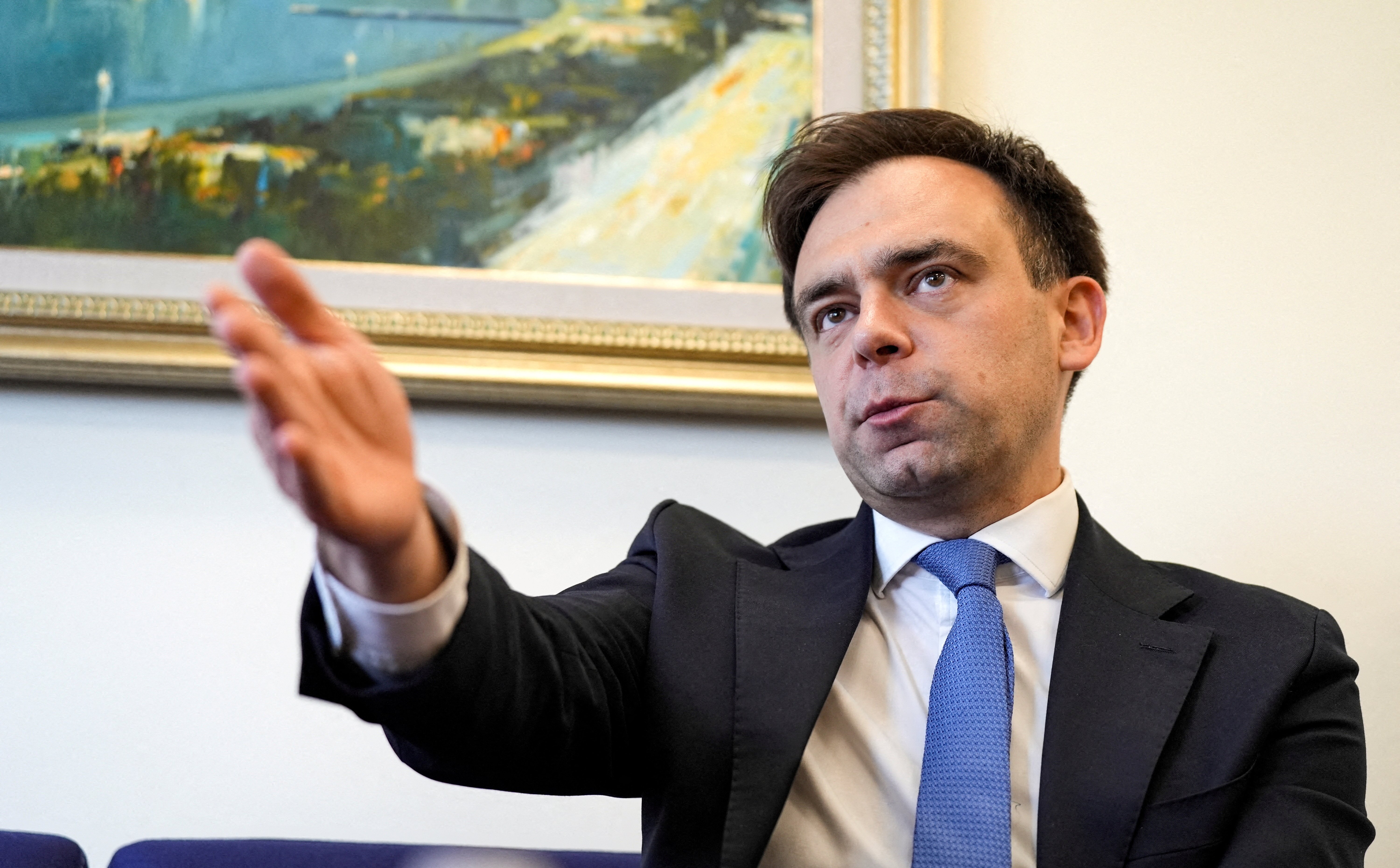 Konferencja prasowa ministra finansów i gospodarki Andrzeja Domańskiego