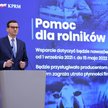 Premier Mateusz Morawiecki podczas konferencji prasowej w KPRM