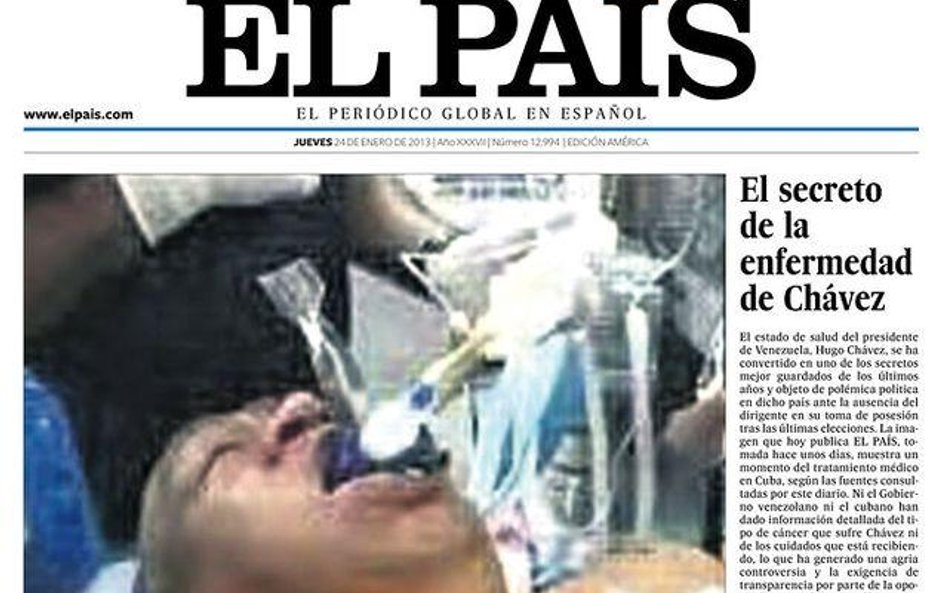 "El Pais" przeprasza za pomyłkę z Chavezem