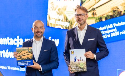 Włodzimierz Wlaźlak, prezes zarządu Lidl Polska (z prawej) oraz Michał Nowaczyk, CFO Lidl Polska zap