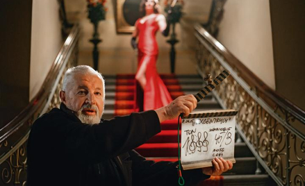 Janusz Majewski na planie filmu „Excentrycy, czyli po słonecznej stronie ulicy”, który do kin wchodz