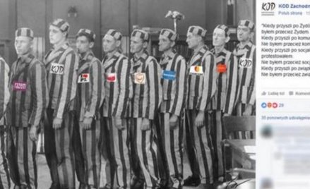 KOD przerabia zdjęcie ofiar Holocaustu