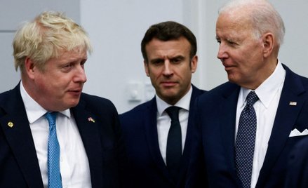 Boris Johnson, Emmanuel Macron i Joe Biden