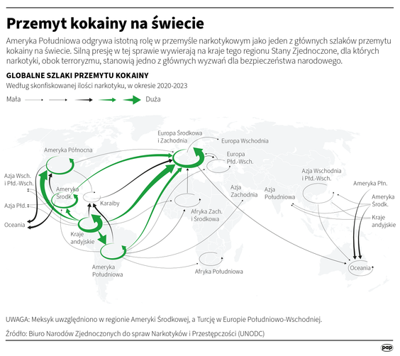 Przemyt kokainy na świecie