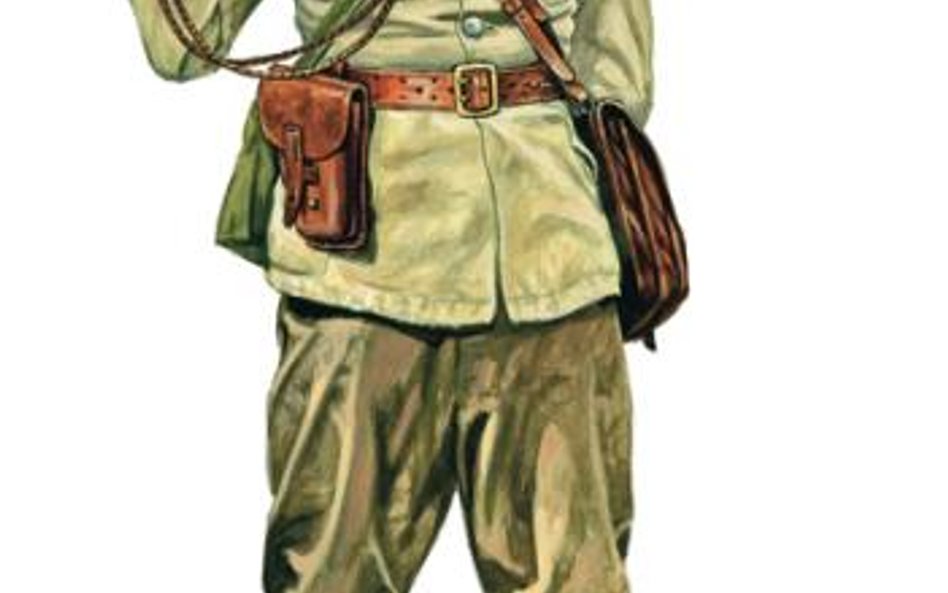 Porucznik Wojska Polskiego z pistoletem VIS