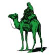 Beduin na zielonym wielbłądzie był symbolem strony Silk Road