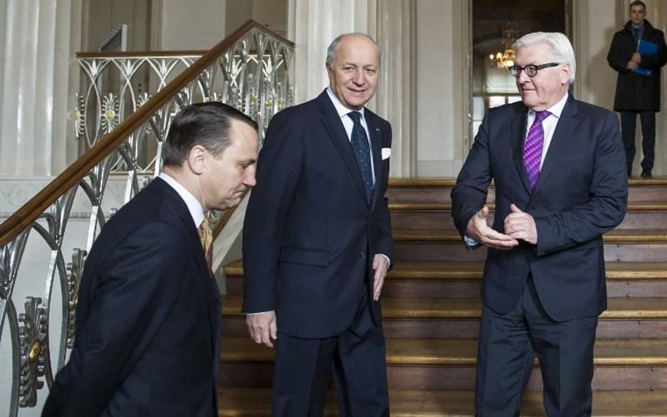 Radosław Sikorski, Laurent Fabius i Frank-Walter Steinmeier