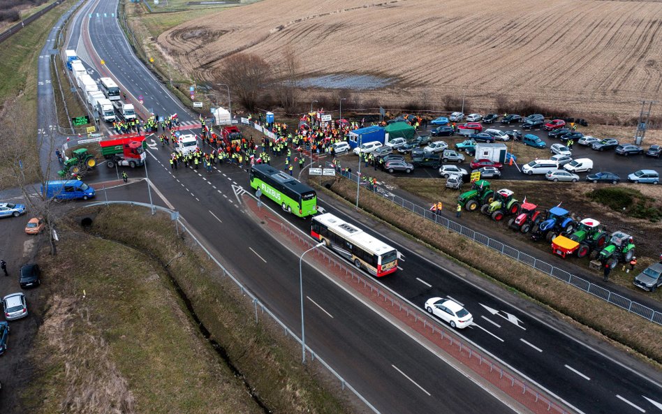 Protest rolników w Medyce