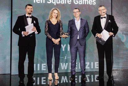 Ten Square Games to debiutant roku. Laur odebrał Marcin Sadlej, partner w CC Group. Wręczyła go Alek