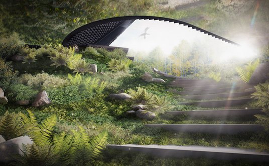 Grota ma być zieloną oazą i zarazem naturalnym filtrem zapewniającym świeże powietrze w domu.