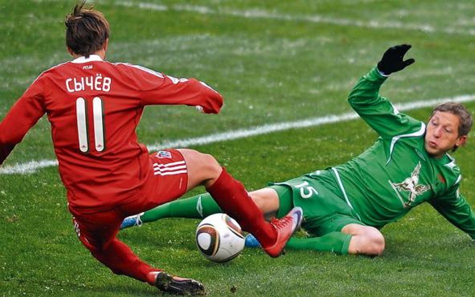 Jeśli Rubin awansuje, Rafał Murawski (z prawej) będzie jedynym w następnej rundzie LM Polakiem grają