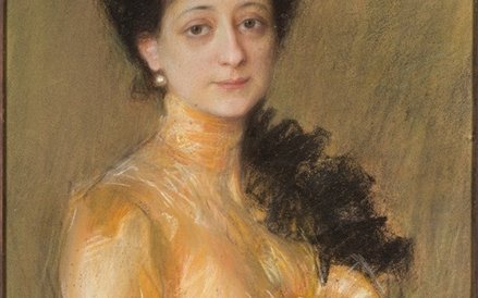 Teodor Axentowicz (1859–1938) Portret pani P. (Portret Żanety Poznańskiej), ok. 1905 Pastel