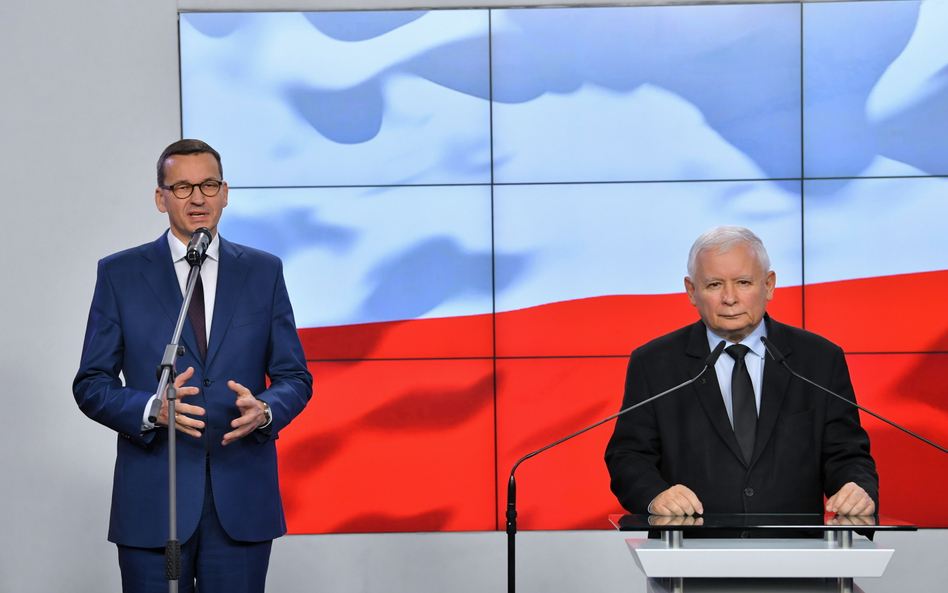 Mateusz Morawiecki i Jarosław Kaczyński