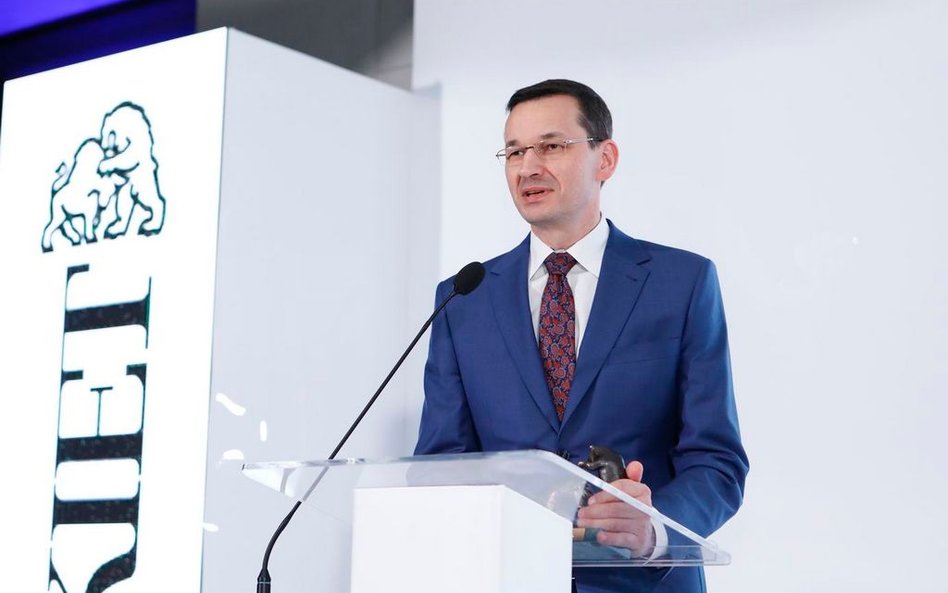 Mateusz Morawiecki, wicepremier, minister rozwoju i finansów, na gali Byki i Niedźwiedzie „Parkietu”