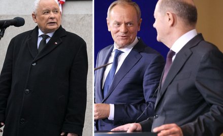 Jarosław Kaczyński, Donald Tusk i Olaf Scholz