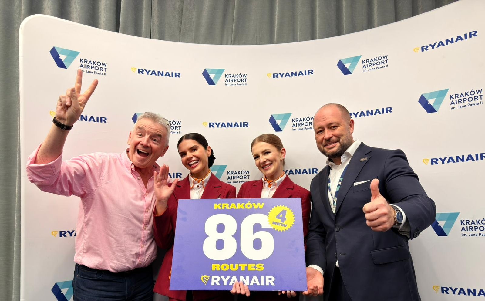 Więcej Ryanaira w Krakowie. Cztery nowe trasy i trzy dodatkowe samoloty