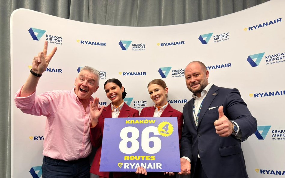 W letnim rozkładzie lotów Ryanaira z Krakowa znalazło się aż 86 tras, w tym cztery nowe
