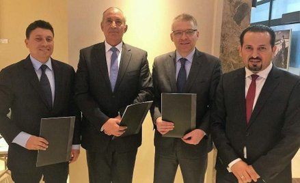 Od lewej: j Mohamed Samir, Ahmed Abdallah, Paweł Niewiadomski, Tamer Marzouk