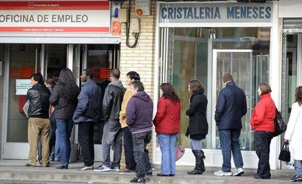 Największym problemem w Hiszpanii jest bezrobocie. Na zdjęciu Urząd Pracy w Madrycie