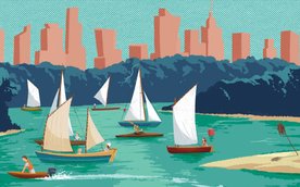 Warsaw Wooden Boat Festival - fragment plakatu