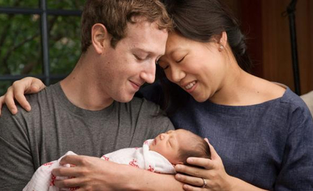 Mark Zuckerberg z żoną Priscillą i córeczką Max