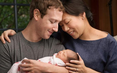 Mark Zuckerberg z żoną Priscillą i córeczką Max