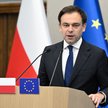 Minister finansów i gospodarki Andrzej Domański na briefingu prasowym w Ministerstwie Finansów w War