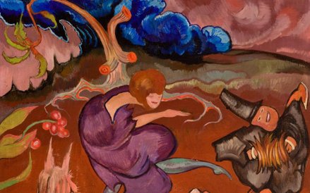 Kompozycja z tancerką, 1920, Olej na płótnie, 65 x 78 cm, z kolekcji Muzeum Narodowego w Krakowie