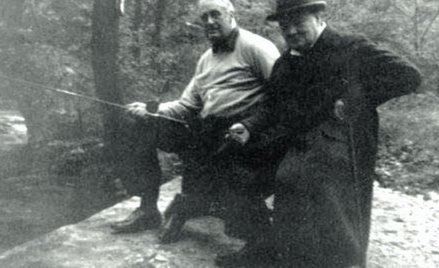 Prywatne spotkanie Roosevelta i Churchilla podczas konferencji waszyngtońskiej w 1943 r.