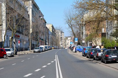 Ulica Płocka przy ulicy Wolskiej, widok w kierunku północnym