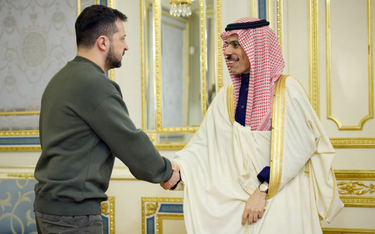 Wołodymyr Zełenski i Fajsal bin Farhan Al-Saud