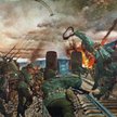 Ilustracja ukazująca brawurowy atak na most Ludendorffa na Renie. 7 marca 1945 r. most został zdobyt