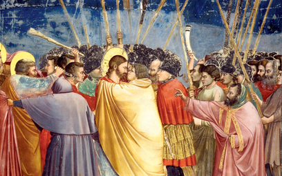 „Pocałunek Judasza”, fresk Giotta. „A zdrajca dał im taki znak: Ten, którego pocałuję, to On; chwyćc
