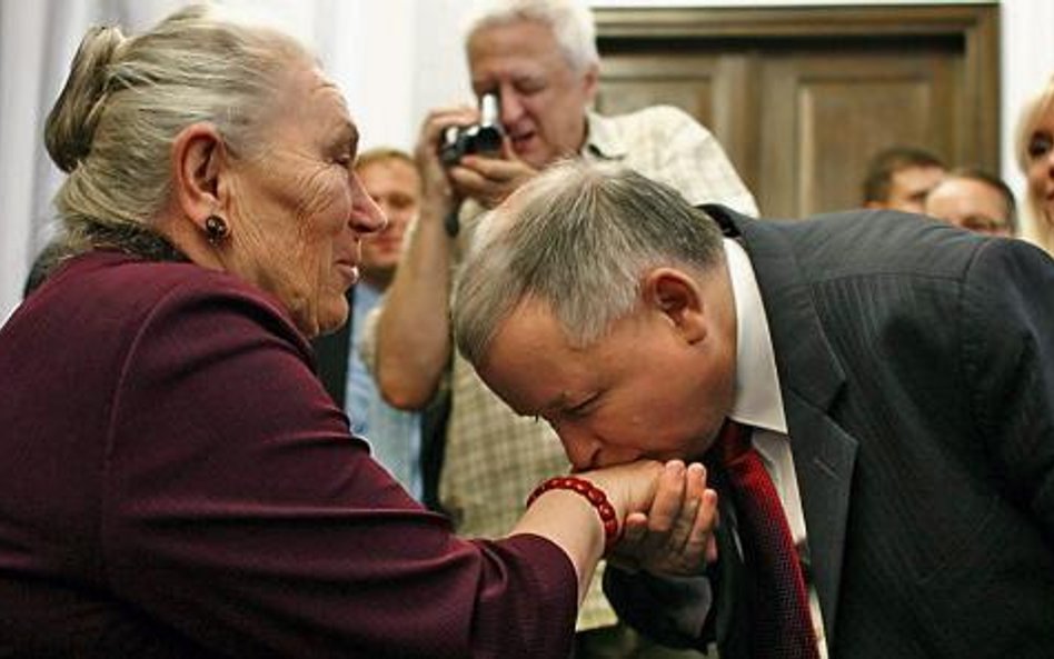 Anna Walentynowicz i Jarosław Kaczyński