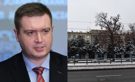 Marcin Porzucek przedstawił hipotezę na temat eksplozji w siedzibie KGP (na zdjęciu po prawej)