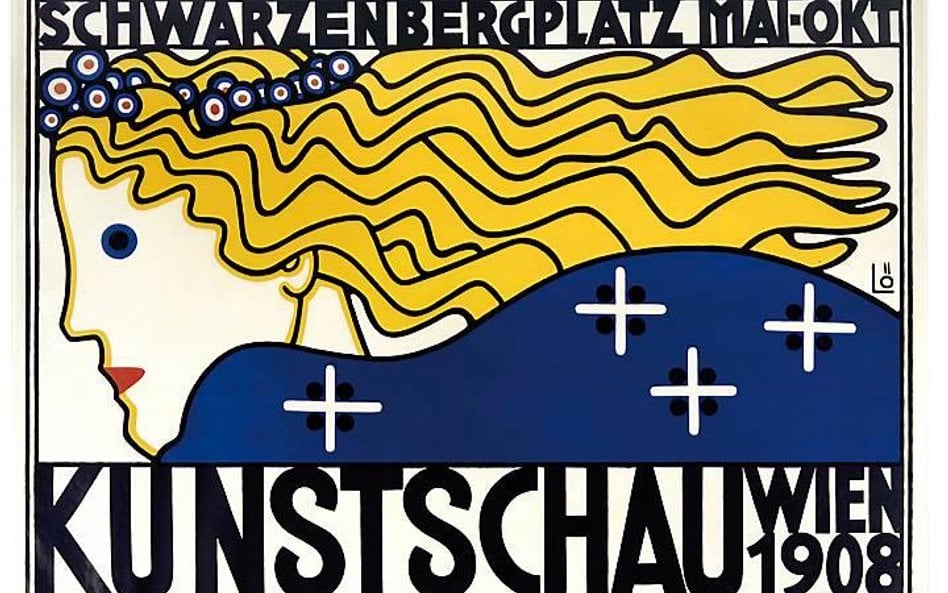 Berthold Loffler, plakat "Kunstchau Wien 1908", 1908 r.