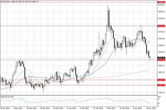 Notowania złota – dane dzienne
