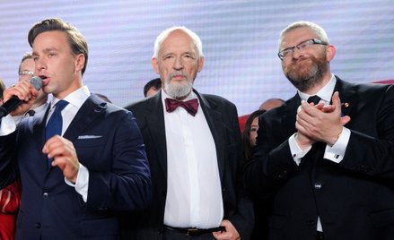 Krzysztof Bosak, Janusz Korwin-Mikke i Grzegorz Braun