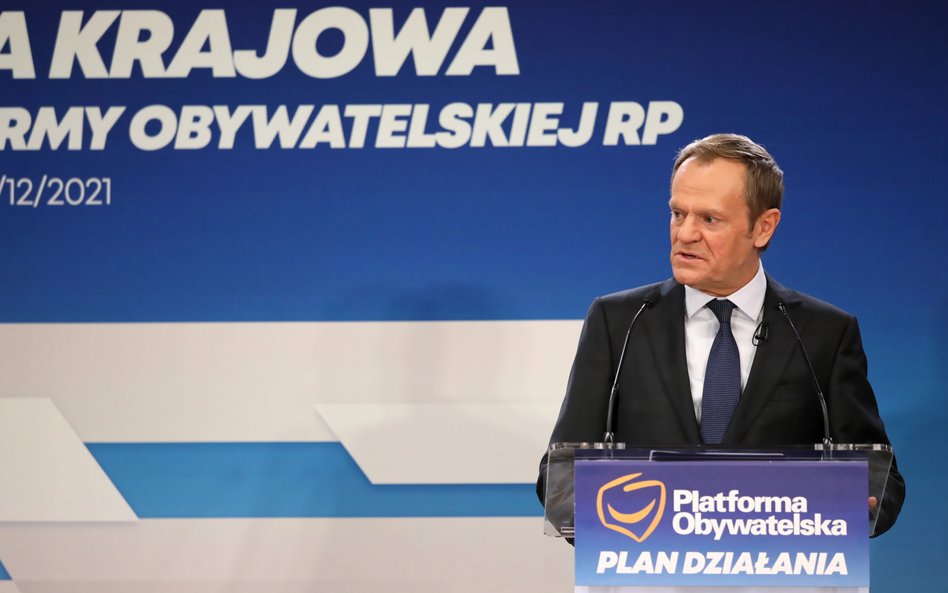 Przewodniczący PO Donald Tusk