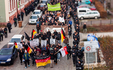 Demonstracja skrajnej prawicy we Frankfurcie nad Odrą