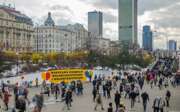 Dziękczynny mural dla miejskich wolontariuszy pojawił się w centrum miasta w 2022 roku